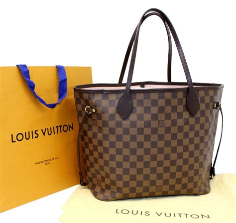 louis vuitton neverfull damier ebene rose ballerine|louis vuitton damier ebene original.